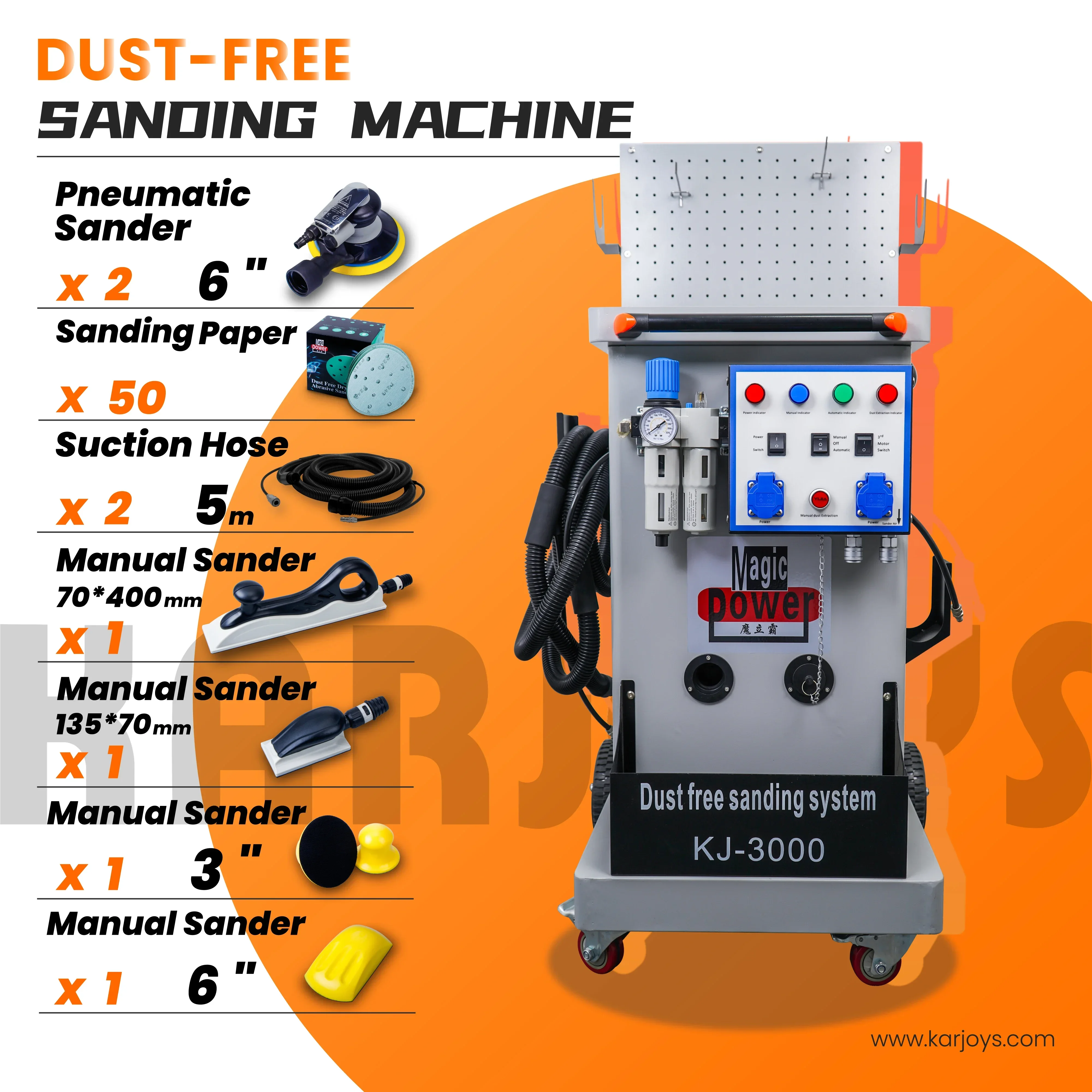 a Car Polisher Grinding Machine Dust Extraction System Car Repair Dust Dry Sanding Machine Fast Delivery