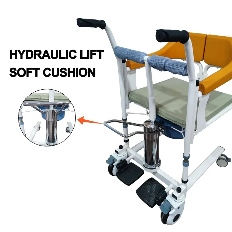 Wheelchair Toilet Commode Chair Patient Lifting Transfer Chair For Elderly And Disabled