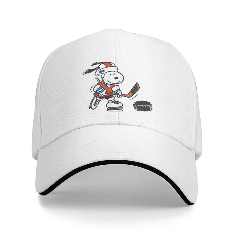 Custom Unisex S-Snoopys Hockey Baseball Cap Adult Adjustable Dad Hat Women Men Hip Hop