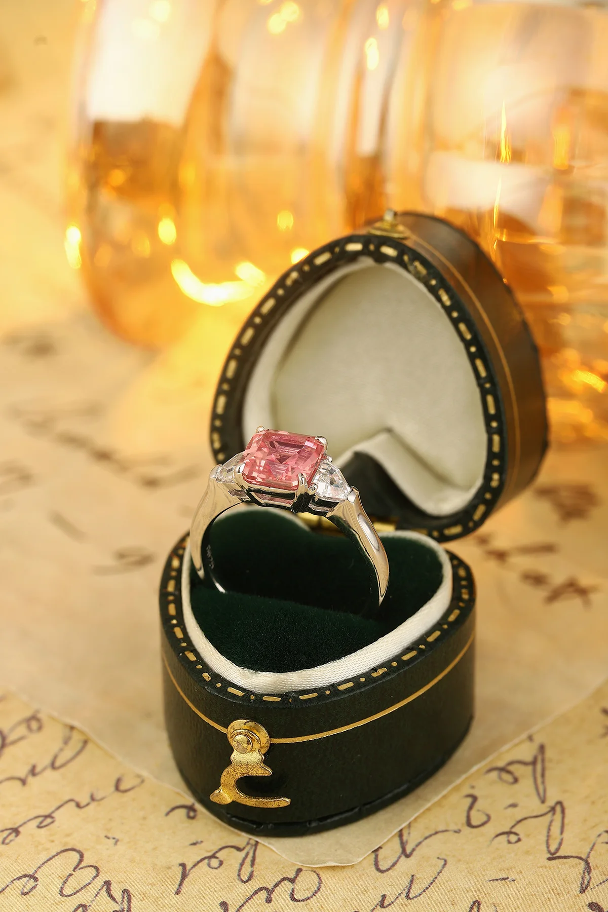 New Trendy Luxury Lab Grown Emerald Rings for Women Accessories Sterling Silver 925 Fashion Ring for Anniversary Custom view 5