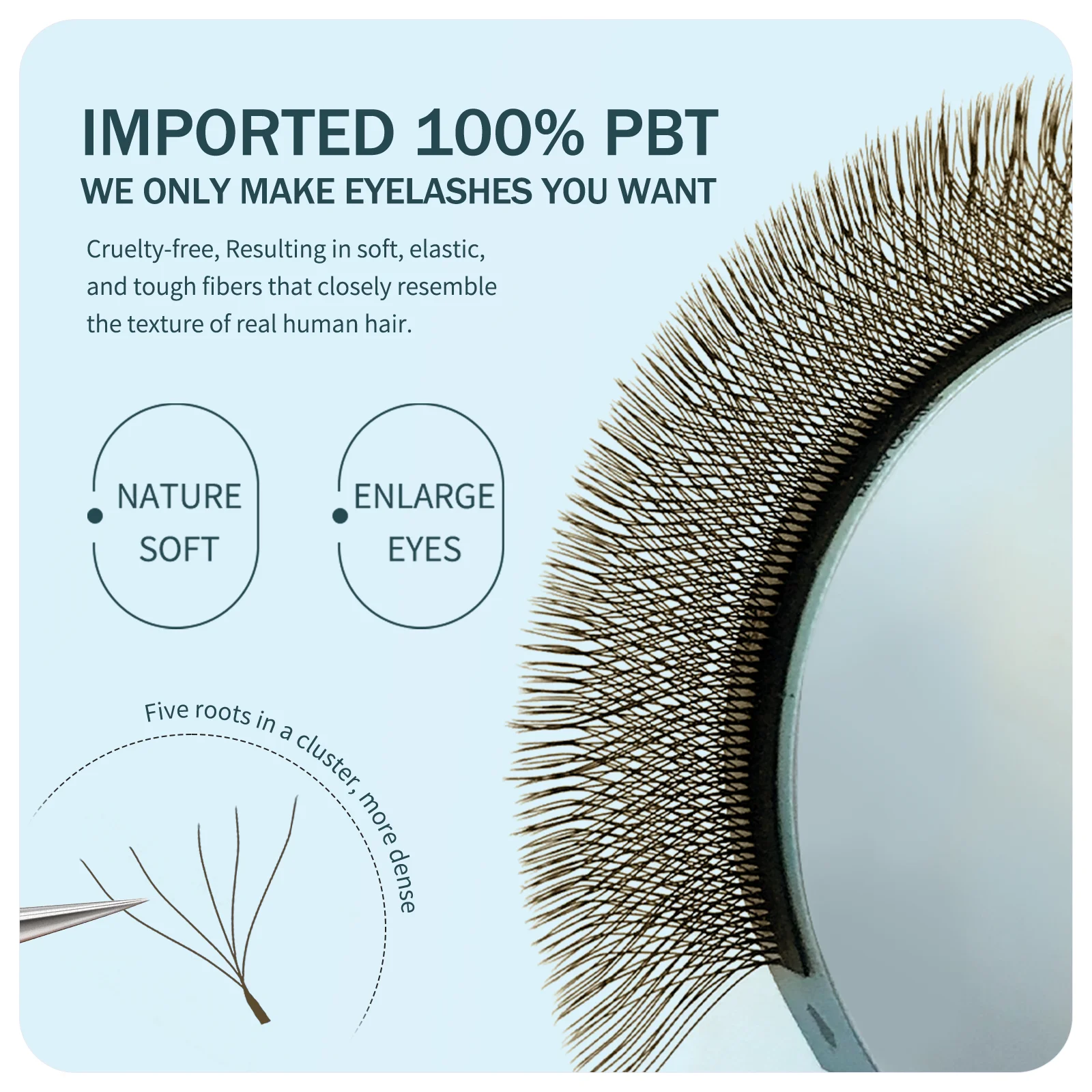 Medylashes 5D W Forma Estensione ciglia marroni C/D Curl 5D W Ventole di volume preconfezionate Ciglia morbide in finta seta