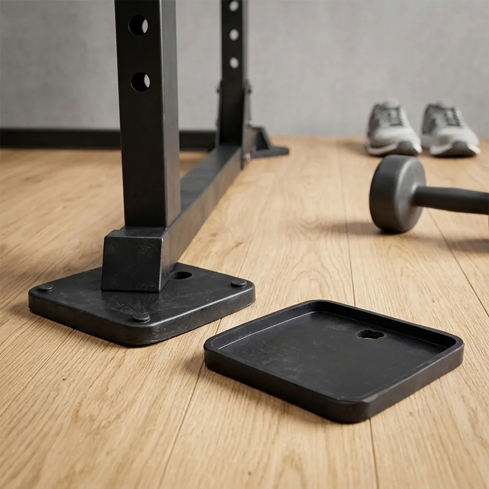 2pcs Rubber Shock Absorbing Pads for Treadmill Feet and Gym Equipment to Reduce Noise Vibration and Floor Scratches