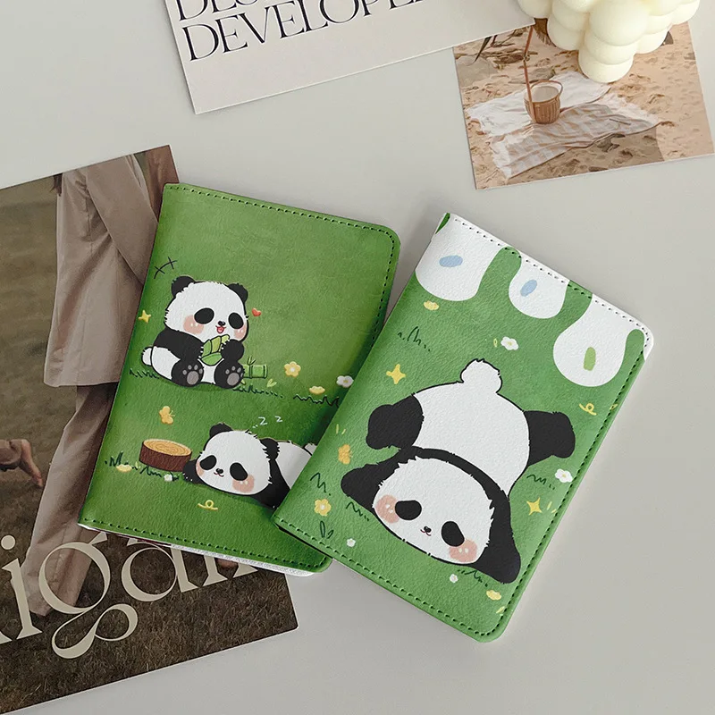 Cute Panda Passport Cover Girl Cartoon Pink Bear Bank Credit Card Passport Holder Case Women Travel Accessories Passport Wallet view 6