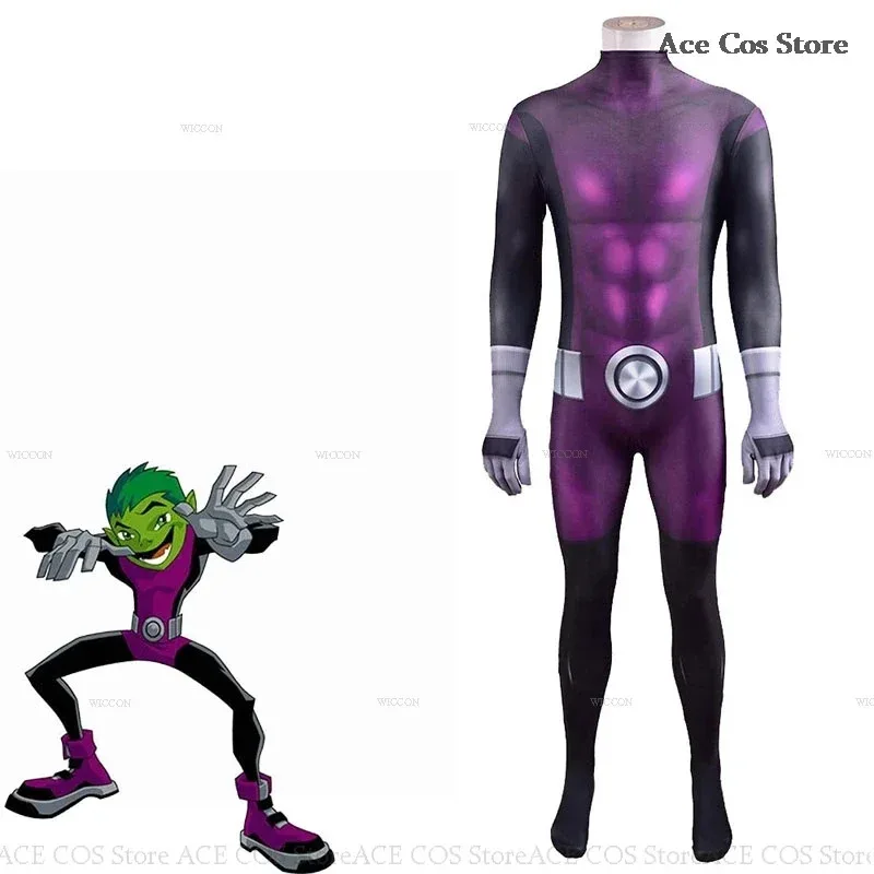 

Adults Kids Teen Game Titans Beast Comic Logan Boy Cosplay Jumpsuit Costume Suit Halloween Uniform Wig Roleplay Chico Cos Bestia