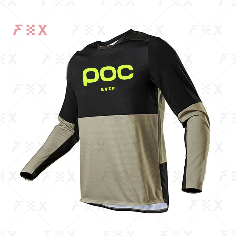 AVIP POC Jersey Short Sleeve Motocross Downhill Jersey Shirts Mountain Bike Moto Clothing MX Summer  Enduro MTB T-shirt Ladies