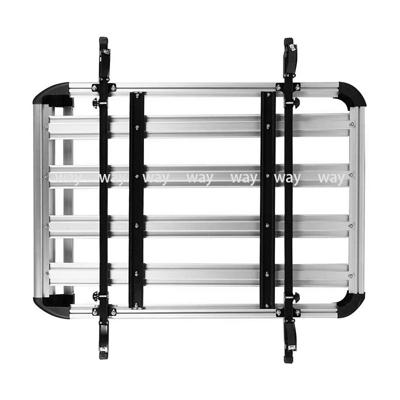 Silver Black Universal Car Roof Rack Cargo Aluminum Alloy Top Carrier Luggage Basket with Bars For SUV -Single Deck 127*90 cm