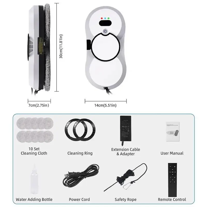 Top UPS System Robot Window Cleaner Vacuum Smart Home Appliance Auto Clean Glass Windows Washer Window Washing Electric Floor