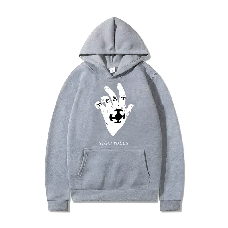 High Street Y2K Style Death Hand Print Hoodie Men Women Spring Autumn New Fashion Hoodie Oversized Long Sleeve Loose Hoodie