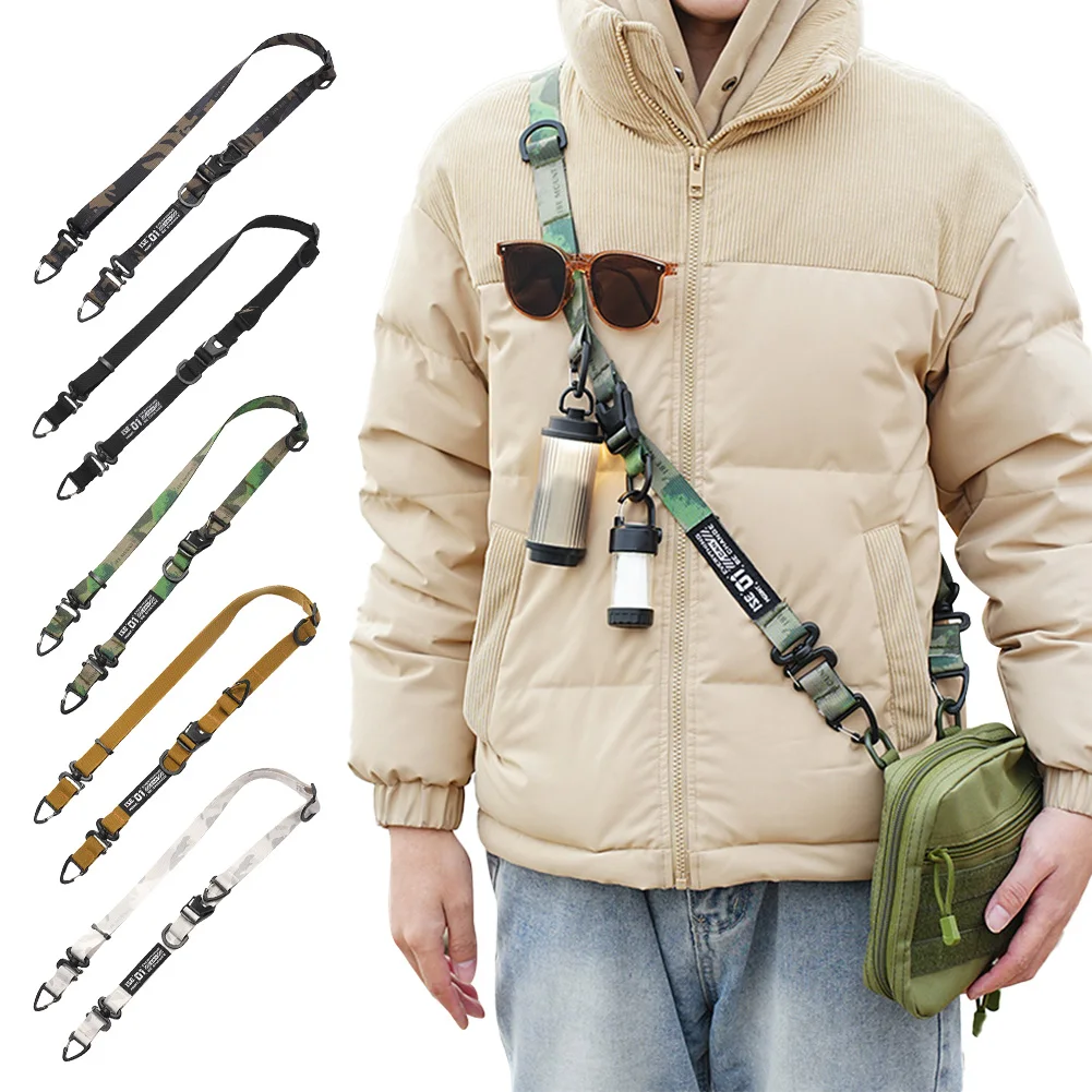 

Outdoor Camping Quick Release Bag Strap with Hanging Ring Multifunction Crossbody Bag Strap Adjustable Crossbody Strap