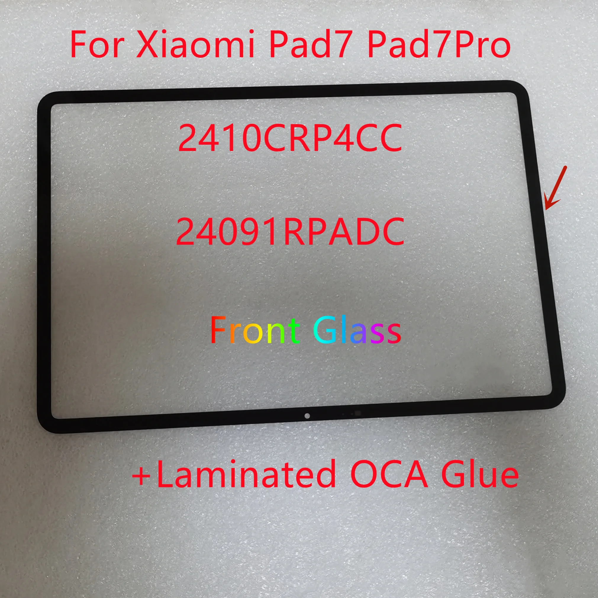 11.2'' Inch For Xiaomi Pad7 Or Pad7 Pro 2410CRP4CC 24091RPADC Touch Screen Front Glass Panel + Laminated OCA Glue 100% Tested