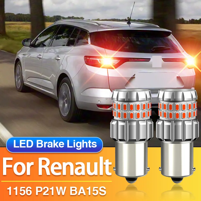 

2 шт. 1156 P21W светодиодный стоп-сигнал BA15S для Renault Megane 3 2 4 Scenic Clio Captur Fluence, автомобильная лампа красного стоп-сигнала 12 В Canbus