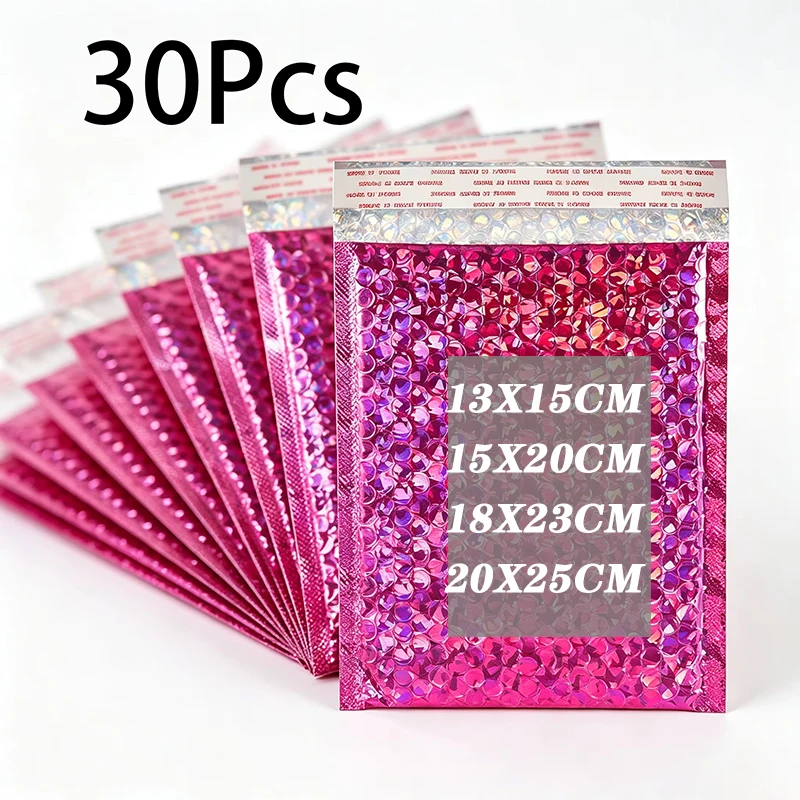 Rose Pink Foil Bubble Mailing Envelopes Self-Seal Shock-Absorbing Padded Mailers Durable Shipping Bags for Cosmetics And Jewelry