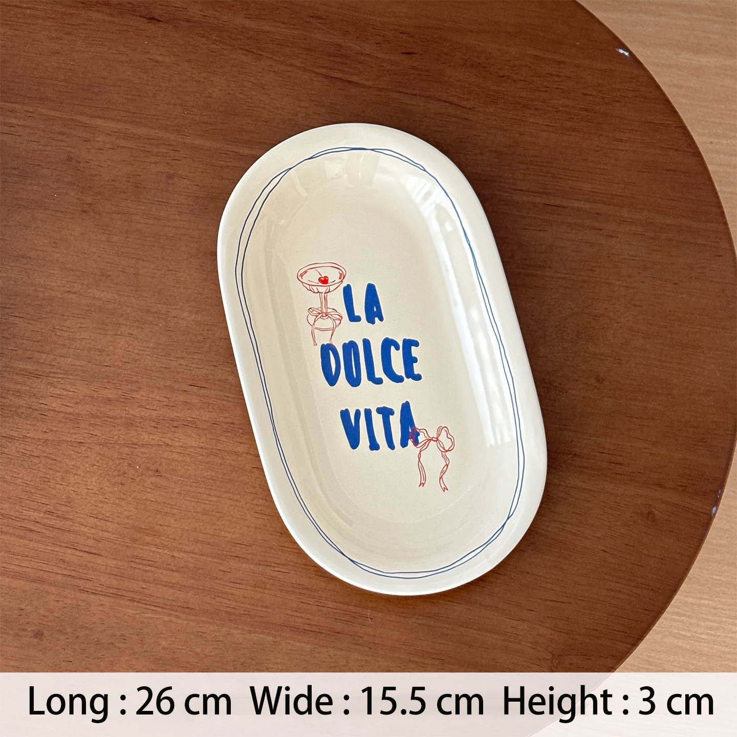 10 بوصة/Ins النمط الإيطالي طبق بيضاوي خمر زهرة مطبوعة أواني الطعام السيراميك السباغيتي أطباق لحم فرن الميكروويف الآمن #6