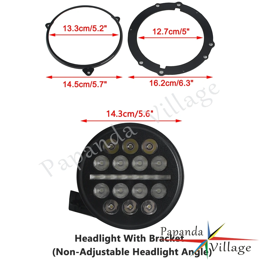 LED Headlight w/ Adapter Bracket For Harley Softail Low Rider ST FXLRST 117 EI Diablo FXRST 117 2022-2025 High/low Beam Headlamp