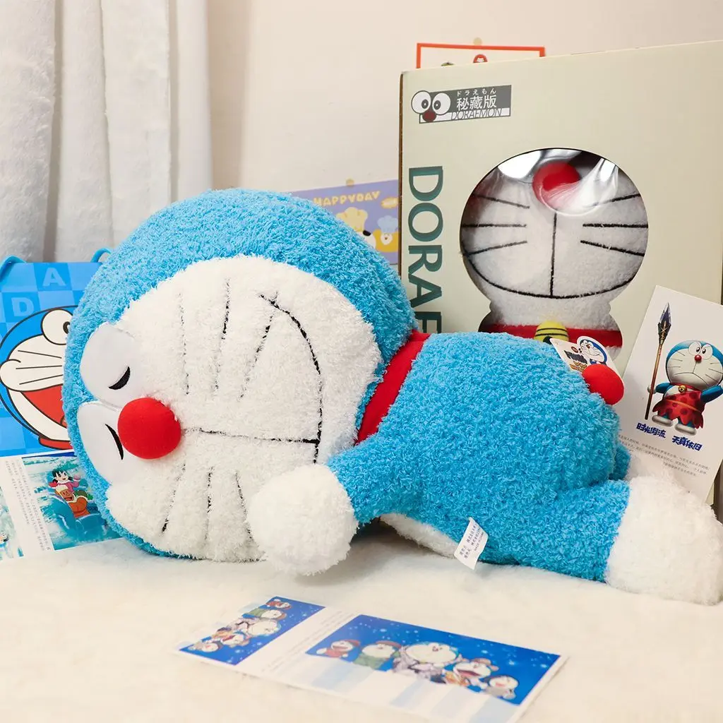 Nuevo Peluche de Doraemon 2026, Muñeco de Gato Dingdang en Posición Acogedora, Muñeco de Gato Robot, Cojín de Sofá, Regalos para Niños