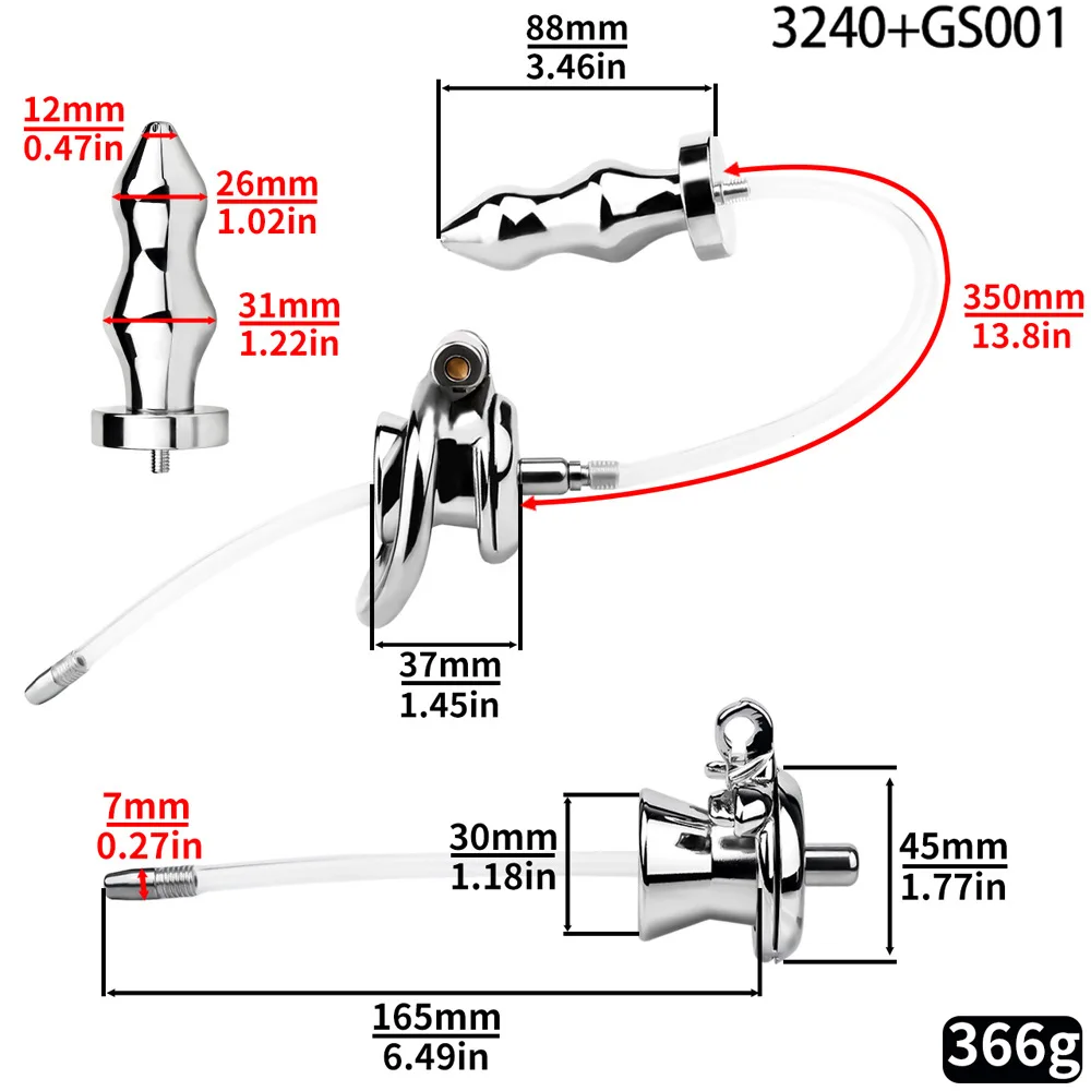 Nieuwe Metalen Negatieve Urethrale Cock Cage met Kralen Butt Plug om Te Pee Schone Anus Kuisheid Combinatie Apparaat Speeltjes voor Mannen
