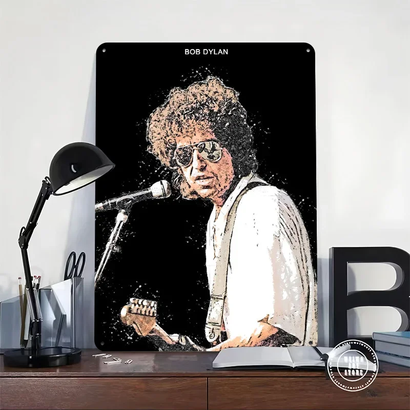 Bob Dylan Concert Poster Retro 3D Printed Metal Signs Customized Wall Hanging Gift for Modern Home Decoration Ornaments House