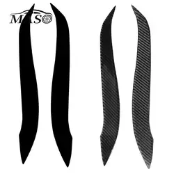 2pcs Car Headlight Eyebrow Eyelid Cover Trim Glossy Black/Carbon Fiber for Toyota Starlet Glanza EP91 1996 1997 1998 1999