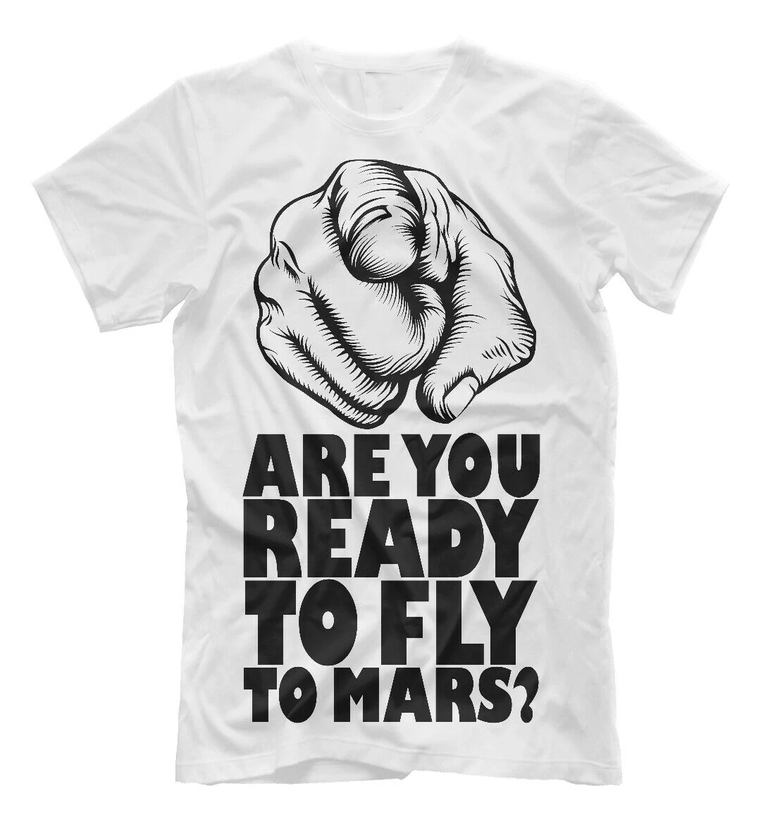 

Are You Ready To Fly To Mars Funny Space Exploration T-Shirt 100% Cotton O-Neck Short Sleeve Casual Mens T-shirt Size S-3XL