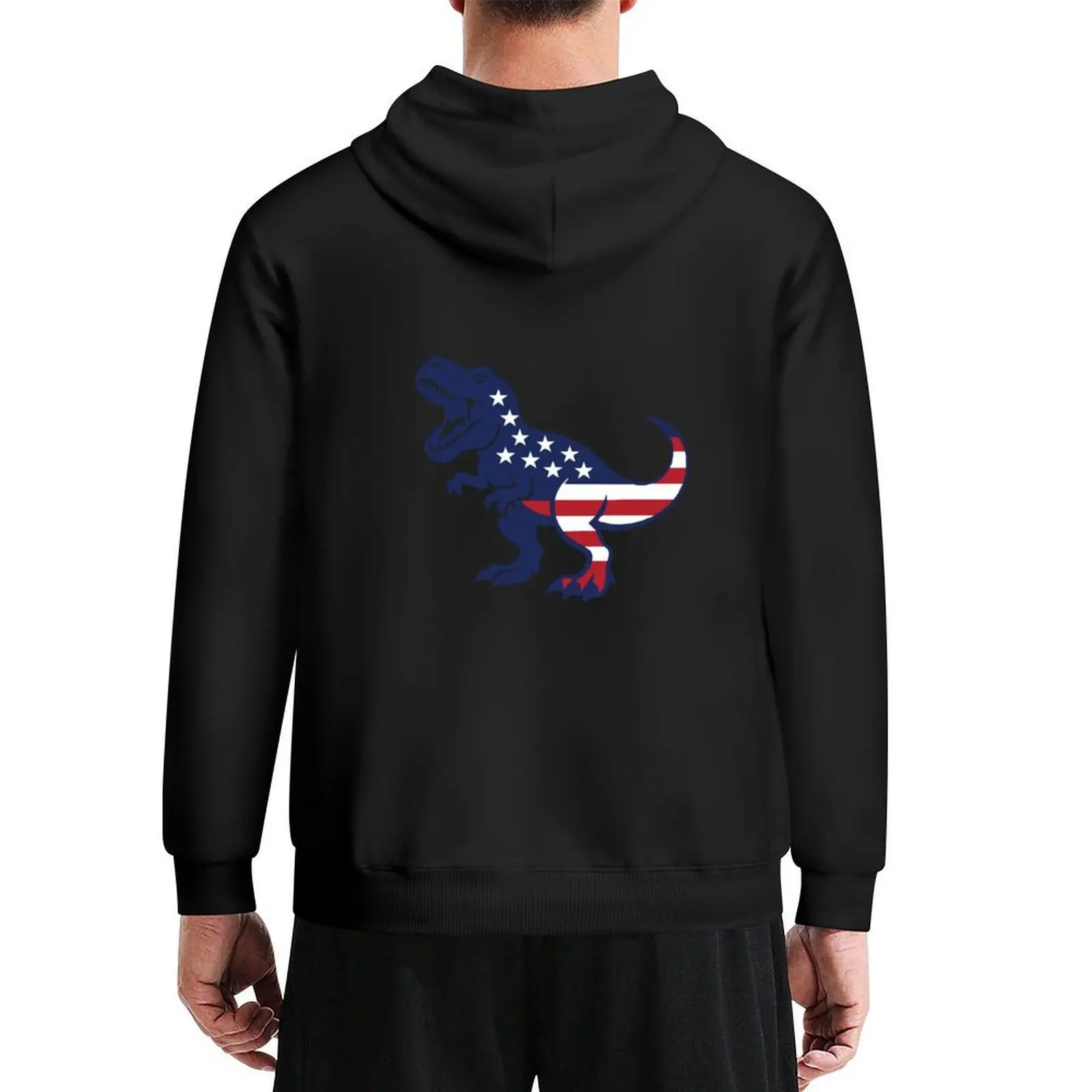 

Patriotic T-Rex Dinosaur American Flag USA 4th of July Dinosaur Design Hoodie men clothing man hoodie