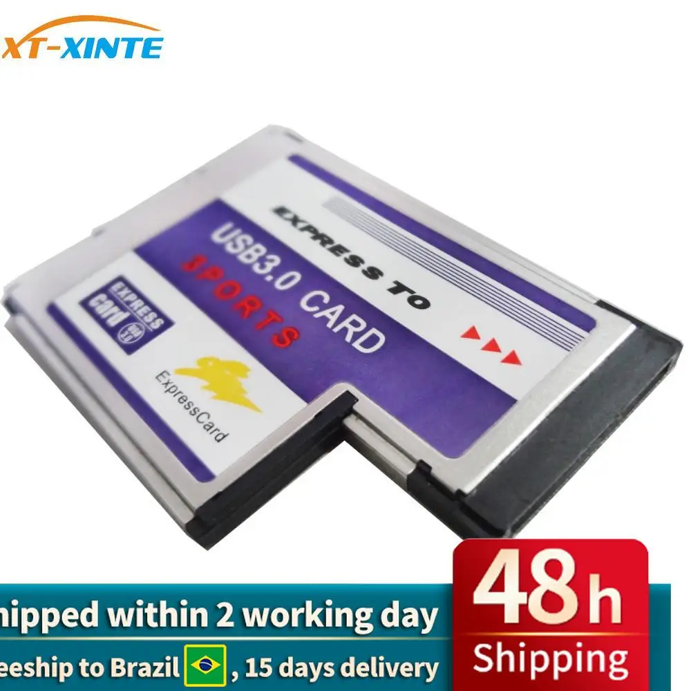 BC718 Notebook Express Card ExpressCard to 3-Port USB 3.0 HUB Adapter Converter 54MM FL1100 Expansion Card for Laptop PC