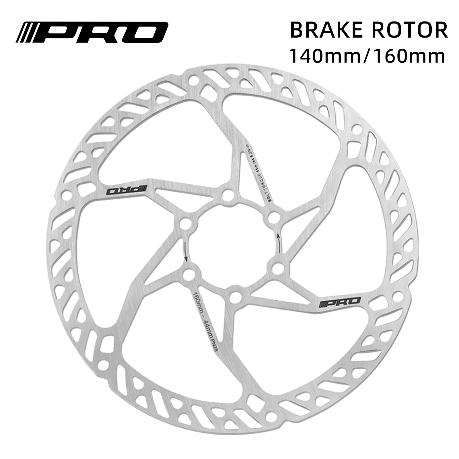 IIIPRO ultralekki rowerowy wirnik hamulca tarczowego 140/160mm Cnc Hollow stal o wysokiej wytrzymałości Mtb Road Bike 6 śrubowe tarcze hamulcowe