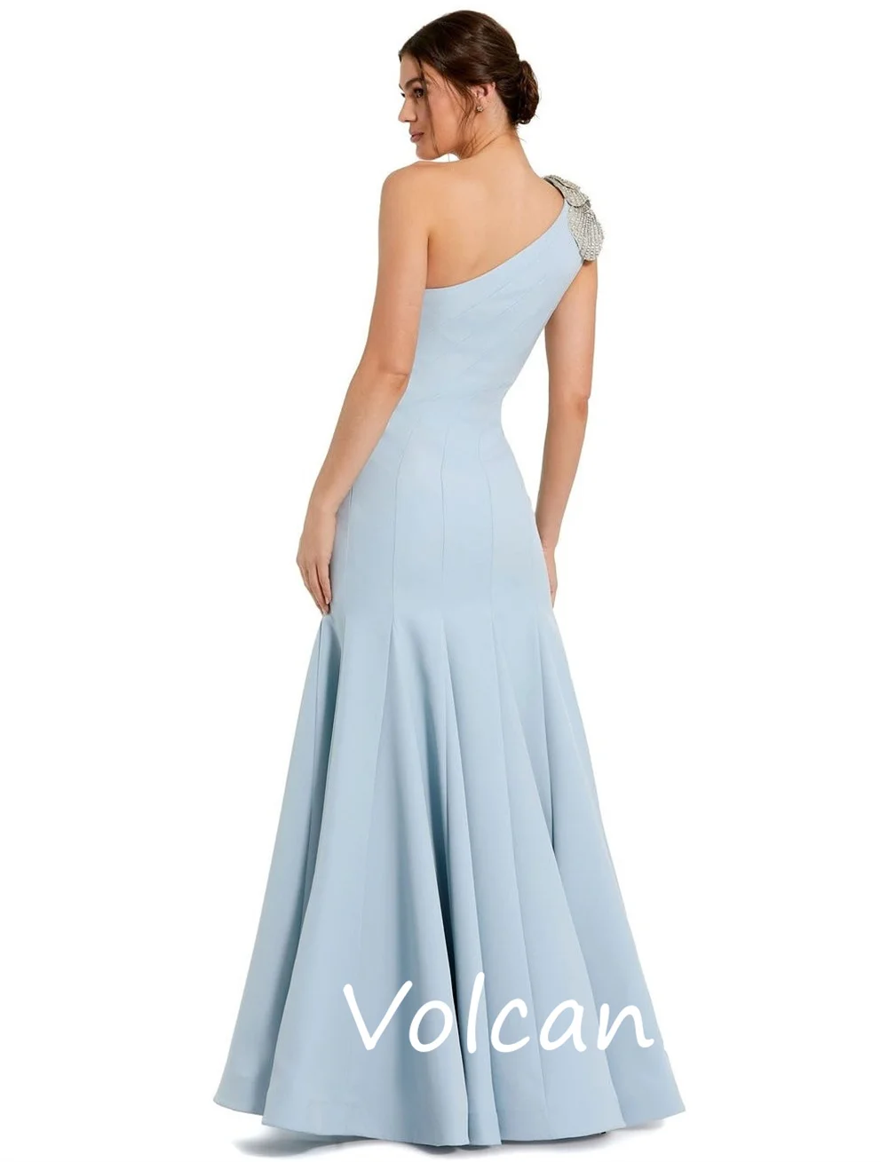 Personalizado pastrol unissex camisa lantejoulas plissado a linha vestidos longos de um ombro sob medida ocasião clássico