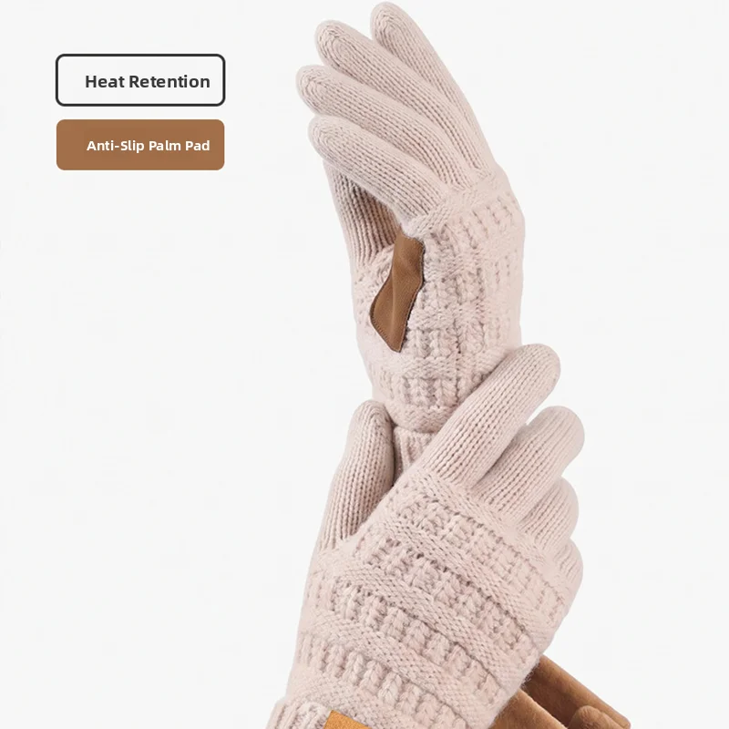 Thickened Fleece Winter Knitted Gloves for Driving And Cycling Warm Touchscreen Compatible Women's Gloves Jifan Paul Brand