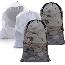 Large Washing Laundry Bag Mesh Organizer Net Dirty Bra Socks Underwear Shoe Storage Bag Wash Clothes Drawstring Bag