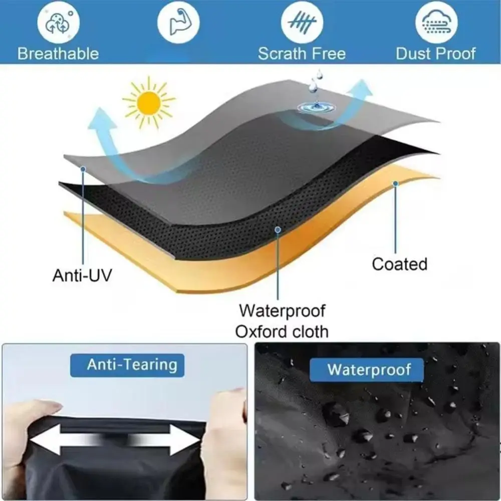 210D Oxford Playhouse Cover Waterproof Dustproof All-Weather Protective Cover Children Black Game House Cover