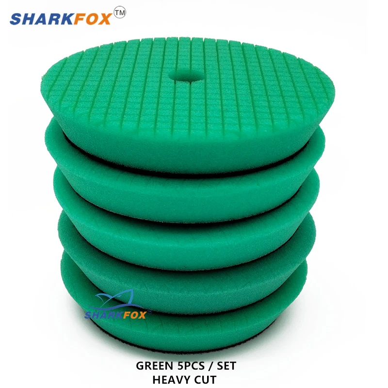 Sharkfox 3/5/6 inch (80mm/125mm/150mm) Auto Spons Polijstschijven Buffing Pads Kit Voor Auto Polijstmachine Buffer