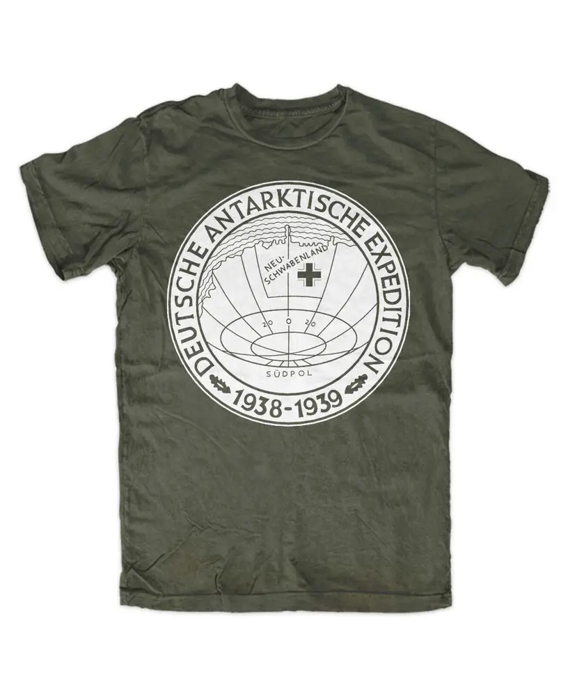 German Antarctic Expedition OLIVE T-Shirt Reich Spenguin Eternal Haunebu 1938-  High Quality 100%Cotton Short Sleeve