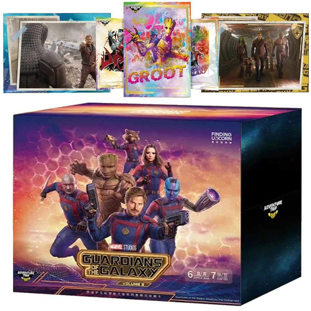 Guardians of The Galaxy Collection Card For Child Science Fiction Action Movies Star-Lord Hand Drawn Limited Game Card Kids Toys