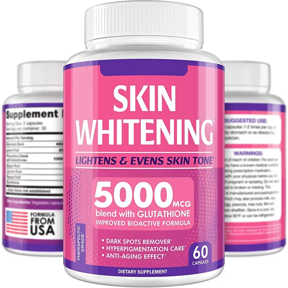 5000 mg Glutathione Capsule Whitening Skin Inhibiting Melanin Supplementing Glutathione+α-Fatty Acid+Vitamin C