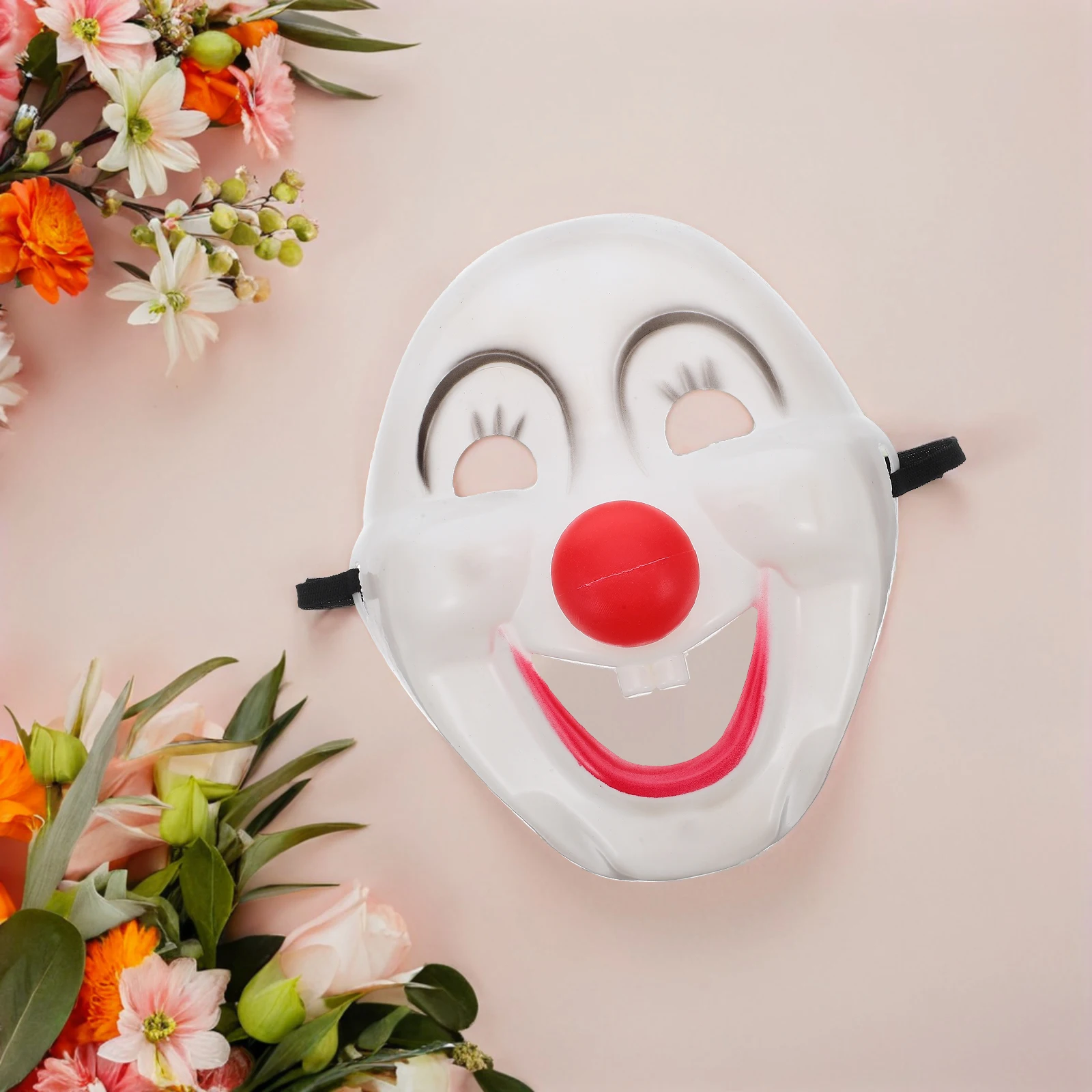 8Pcs PVC Mask Full Face Clown Design Party Carnival Masquerade Adult Costume Accessory Lightweight Comfortable Fit