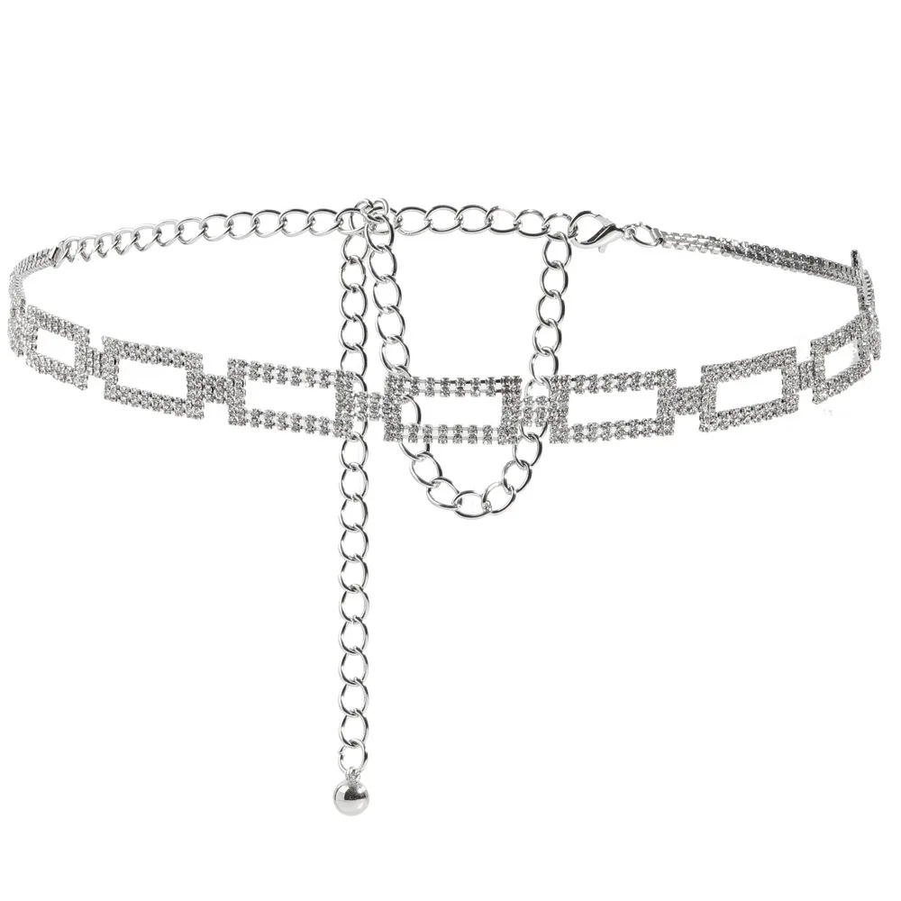 

Серебряный пояс-цепочка со стразами ​ Diamond-Like Sparkle ​ ​ Регулируемая посадка ​ ​ Блестящий кристаллический пояс ​ ​ Элегантный дизайн ​ ​ Свадебный пояс ​