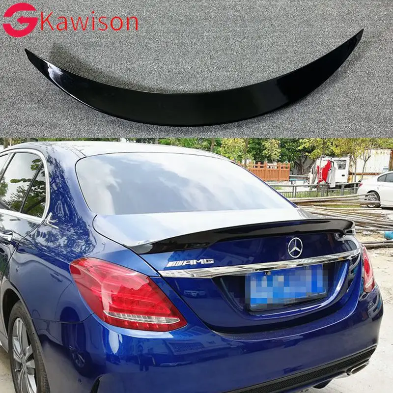 For Mercedes W205 Spoiler C180 C200 C250 C300 C350 C400 C450 C220 4Door 2015 2016 Carlson Style ABS Rear Trunk Spoiler