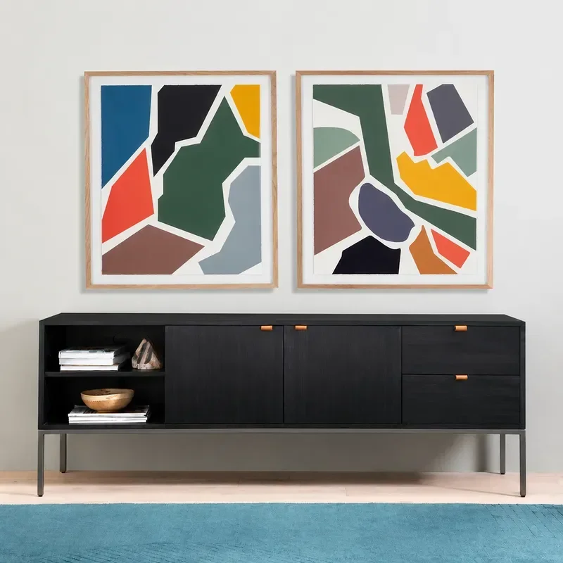 American Solid Wood TV Cabinet High End Display Storage Console Table for Living Room Modern Furniture