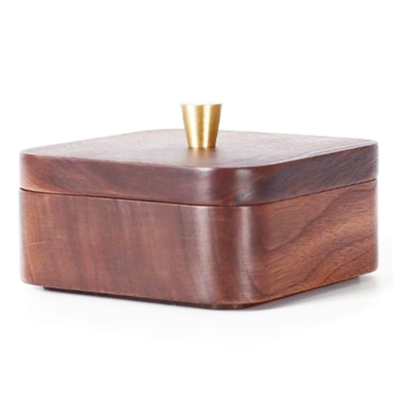 

Toothpick Floss Storage Box Dustproof Storage Solid Wood Box Desktop Decoration, Storage Box