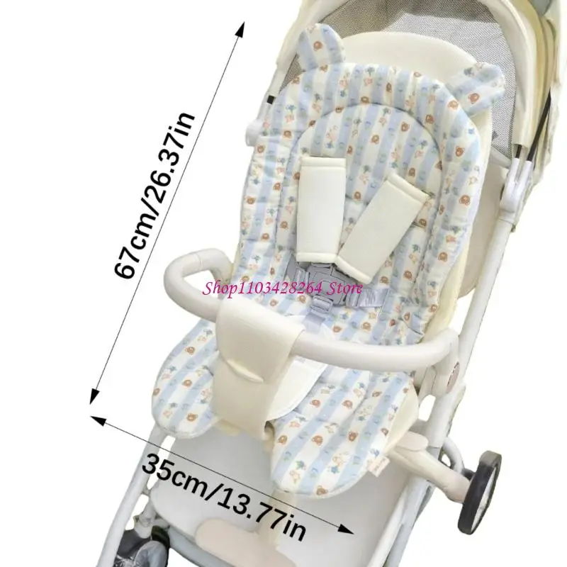 Machine Washable Strollers Cushion Soft Comfortable Insert Pad for Infant Pushchairs Yearly Round Comfort