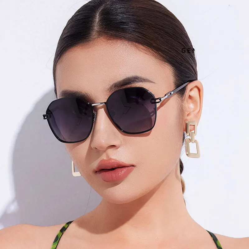 

mimiyou Alloy Polarized Polygon Sunglasses Women Fashion High Grade Sunglasses Men Unisex Glasses Brand UV400 Eyeglasses Shades