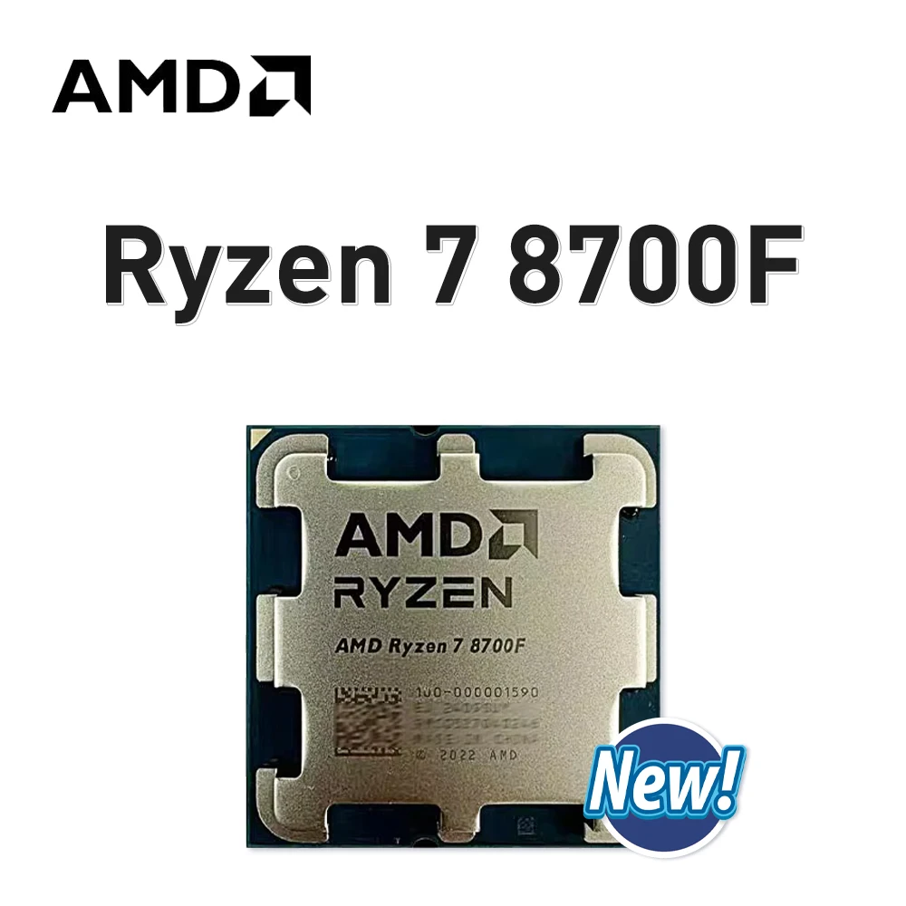 

AMD Ryzen 7 8700F 4.1GHz 8-Core 16-Thread 4NM L3=16M Processor 65W Socket AM5 R7 8700F DDR5 NEW but without fan