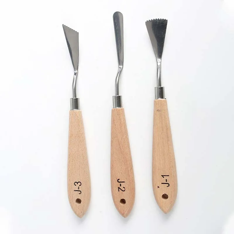 1PCS Professional Stainless Steel Painting Palette Knife Oil Paint Spatula 10 Sizes Palette Tool Mixing Scraper Art Tool