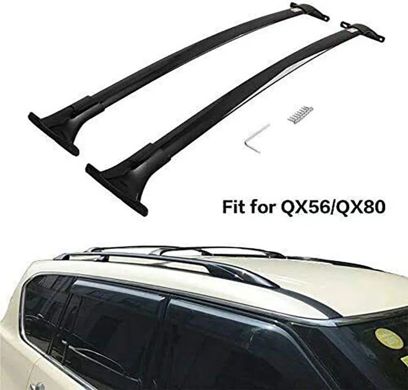 2 Pieces Fits for Infiniti QX80 QX56 2011-2020 Cross Bar Crossbar Roof Rail Rack