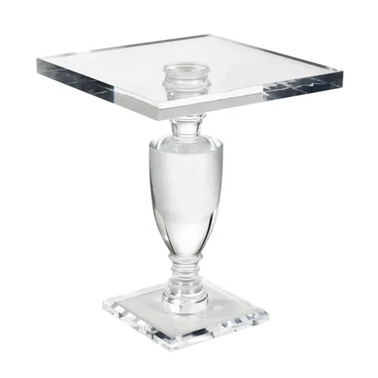 

Luxury Transparent Acrylic Pedestal End Table Clear Acrylic Coffee Table Acrylic Living Room Furniture