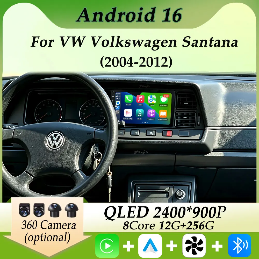 

For VW Volkswagen Santana 2004 - 2012 Car Radio Multimedia Player Carplay Android GPS Navi Split Screen HD Screen DSP Stereo BT