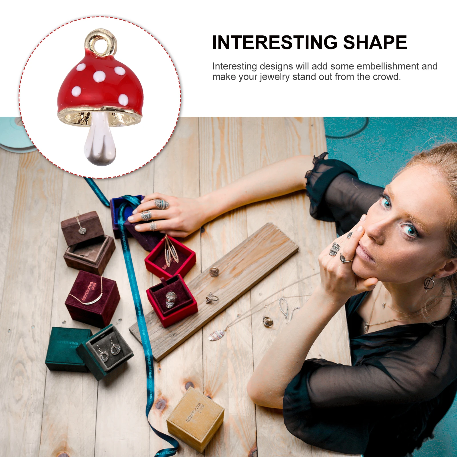 

Mushroom Earring Accessories Bracelet Charms Diy Jewelry Accessory Mini Pendant Ornament Bead Small Decoration