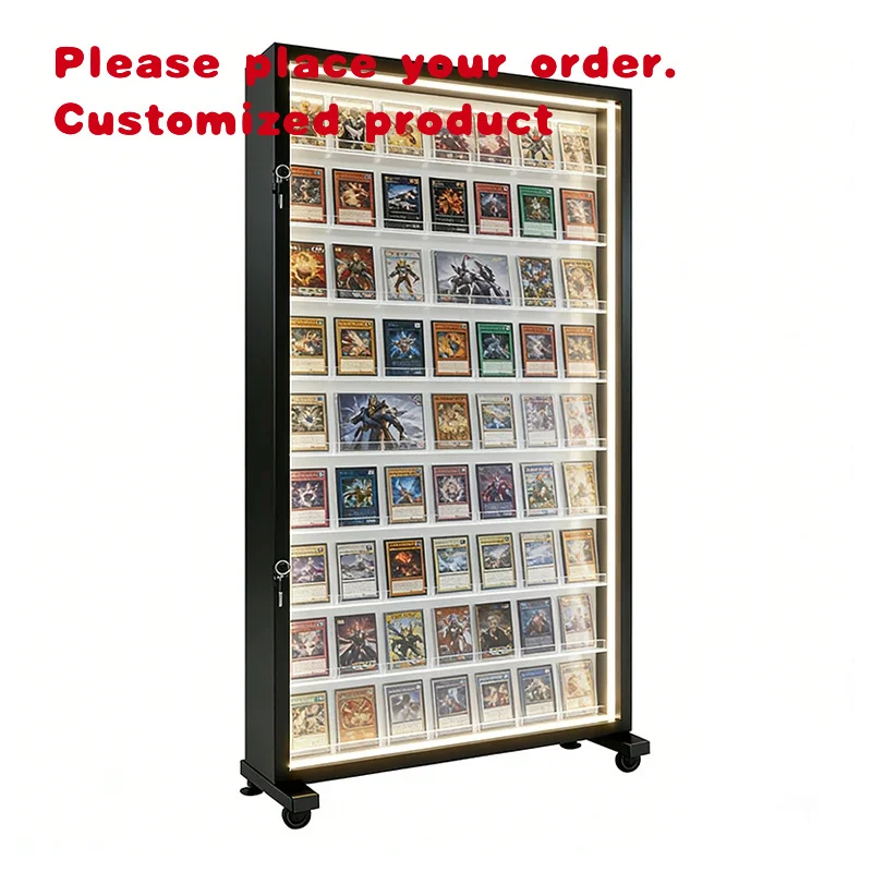 custom.Factory Direct Dustproof Cover Shatter-Resistant Transparent Sheet Window Trading Cards Tcg Card Display Cabi