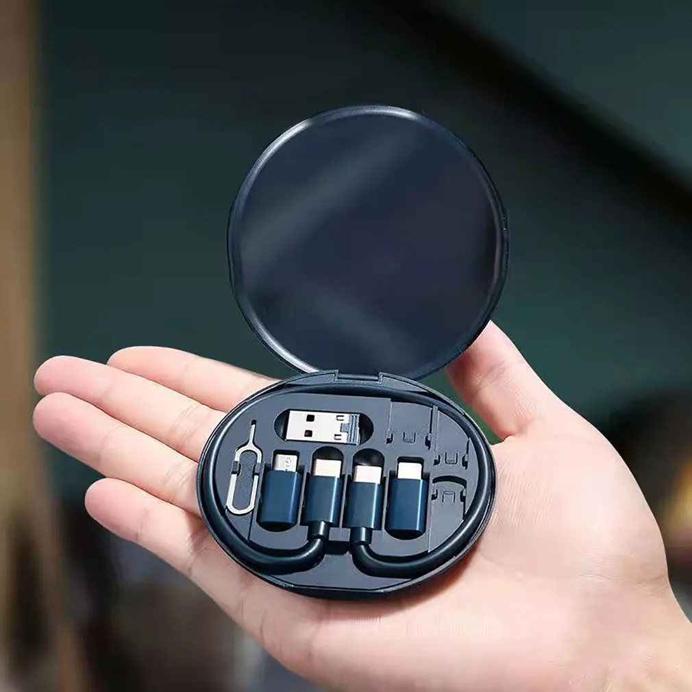 Hot 60W Fast Charging Cables Type-C Micro USB Phone Data Cable USB Charger Set Storage Box For Huawei Xiaomi Apple Dropshipping