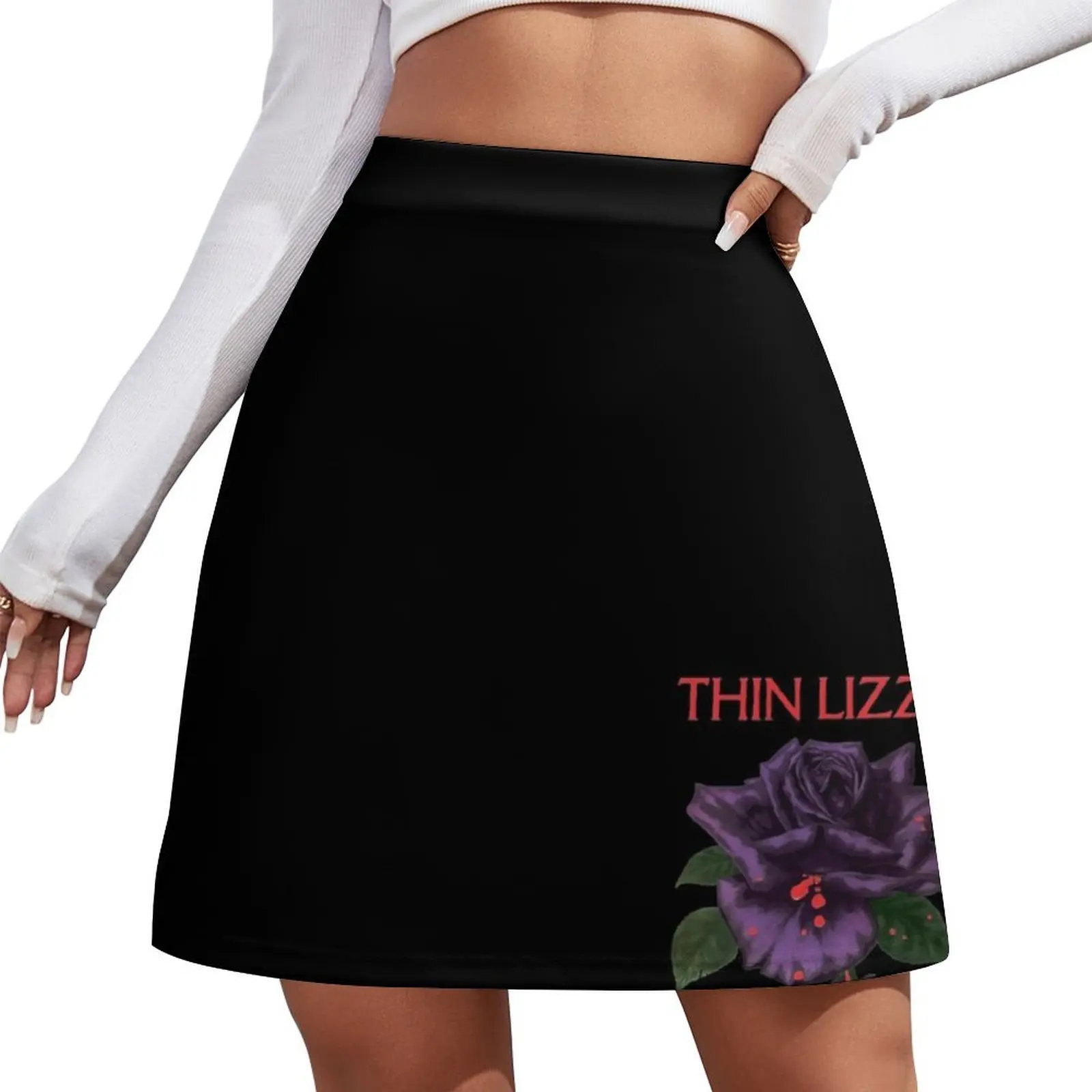

Black Rose A Rock Legend Thin Mini Skirt kawaii clothes korean style Female dress
